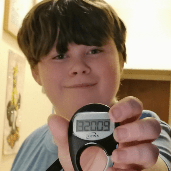 Lucas is walking 30,000 steps every day in March to raise money for The Ambulance Staff Charity